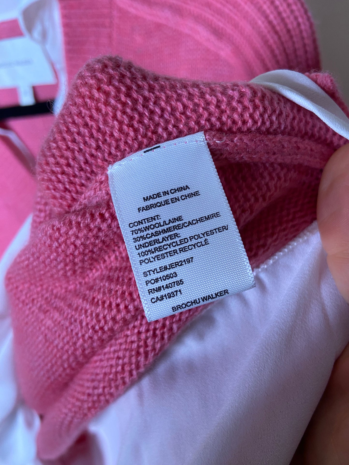 Brochu Walker The Looker Layered V-Neck in Aster Pink size XS