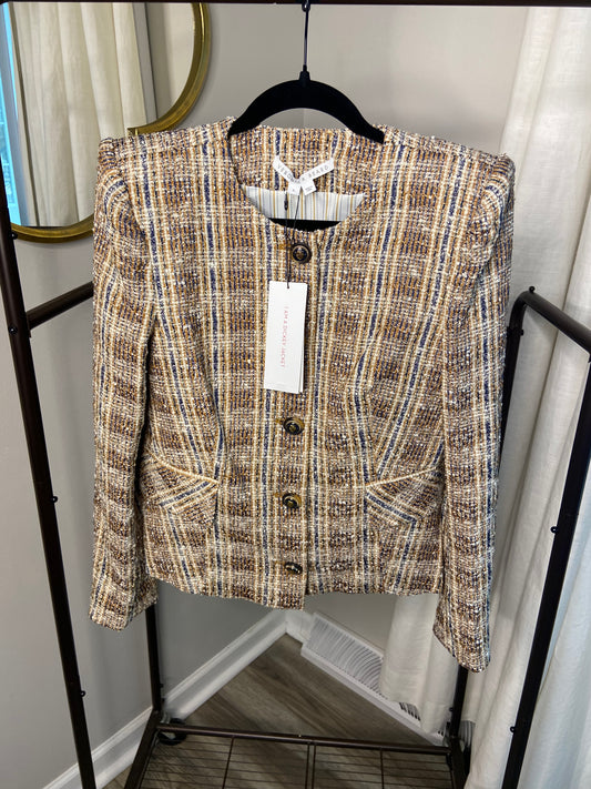 Veronica Beard Louisa Check Tweed Jacket size 6