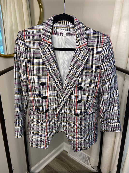 Veronica Beard Empire dickey Houndstooth Blazer Jacket size 6