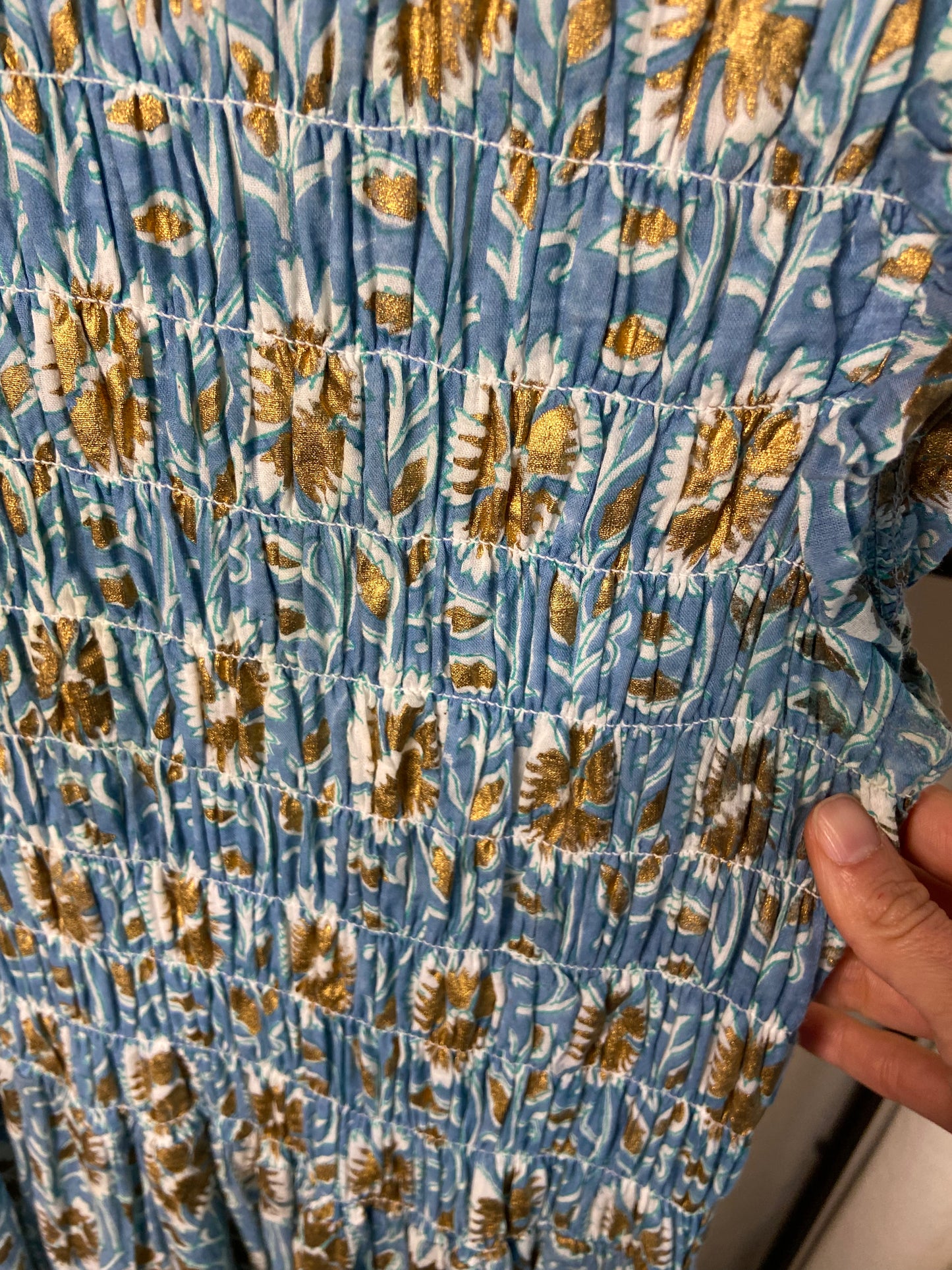 Oliphant Smocked Maxi Dress size XS
