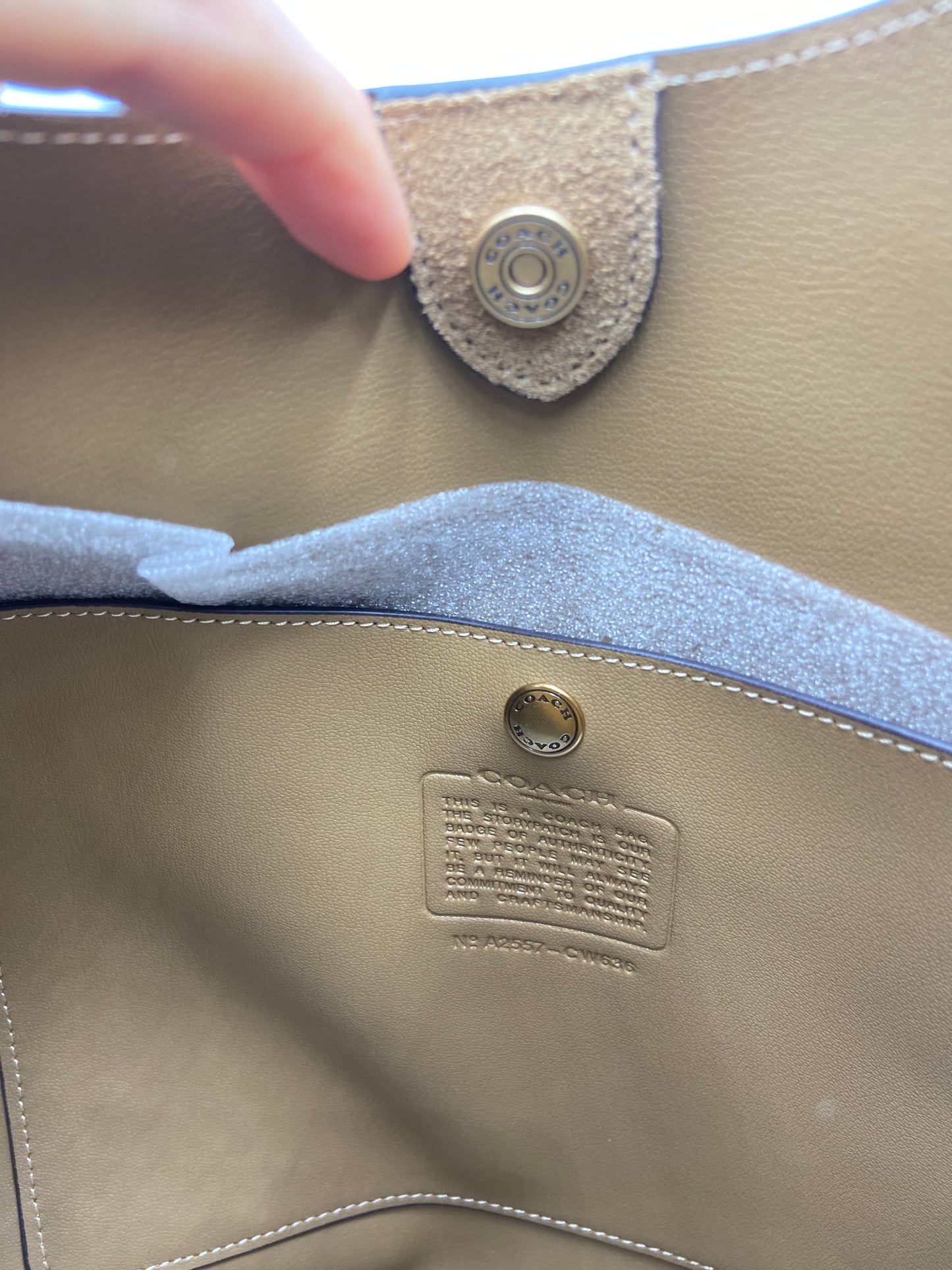 Coach Suede Brooklyn Shoulder 39 Bag in Sand