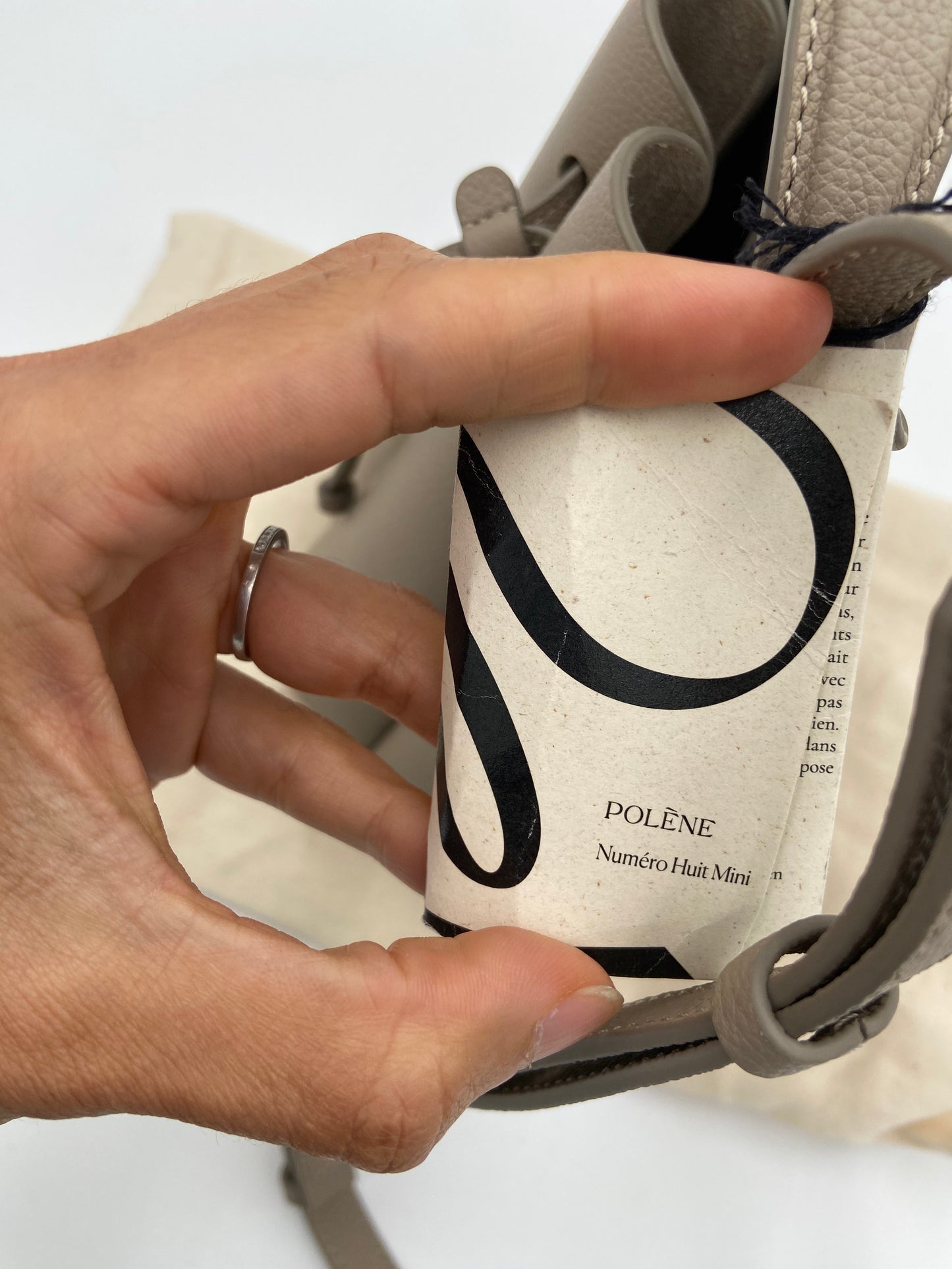 Polene Numéro Huit Mini Edition Textured Taupe