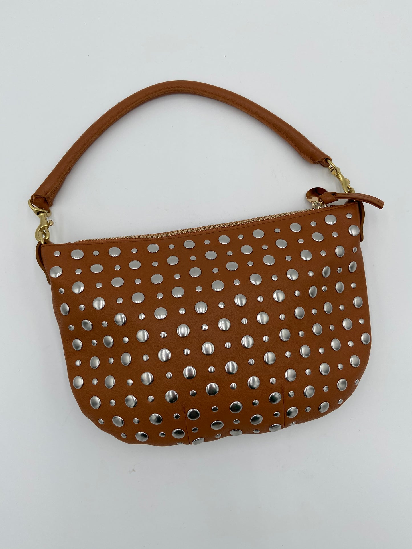 Clare V Petit Moyen Messenger Bag Cuoio Nappa w/ Studs