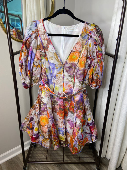 Zimmermann Prima Balloon Sleeve Mini Dress size 10