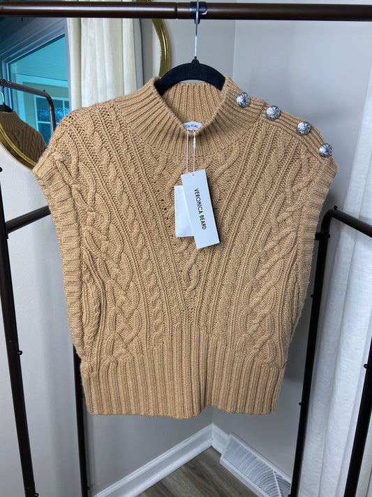 Veronica Beard Colton Knit Vest size L