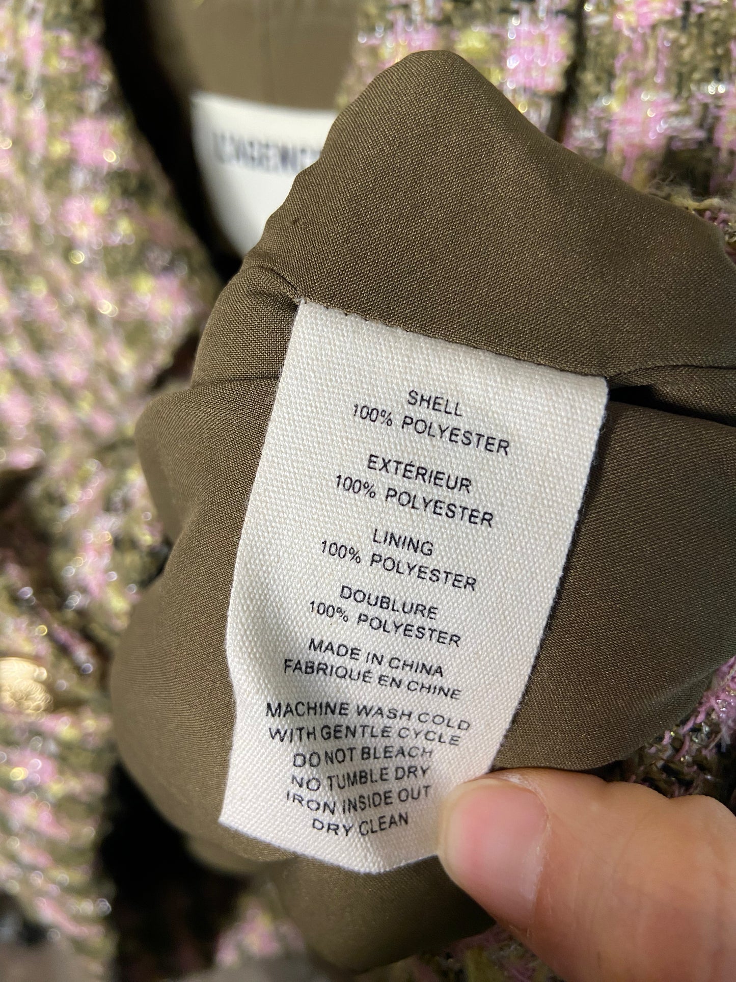 L'Agence Bridges Cropped Metallic Tweed Jacket size 6