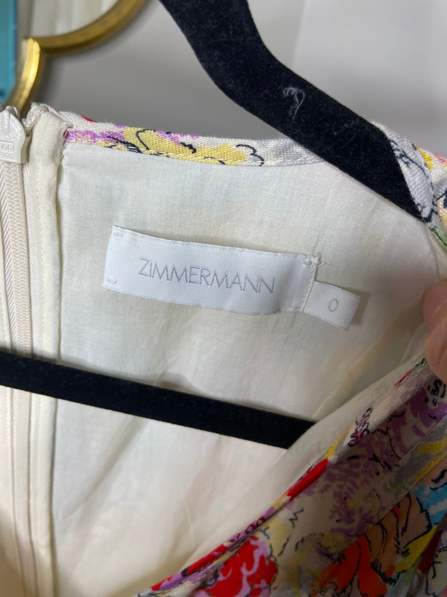 Zimmermann Clover Belted Floral-print Linen Mini Dress size US 4