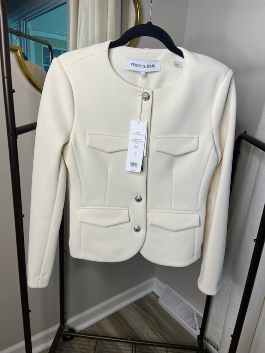 Veronica Beard Ivory Knit Kensington Jacket size S