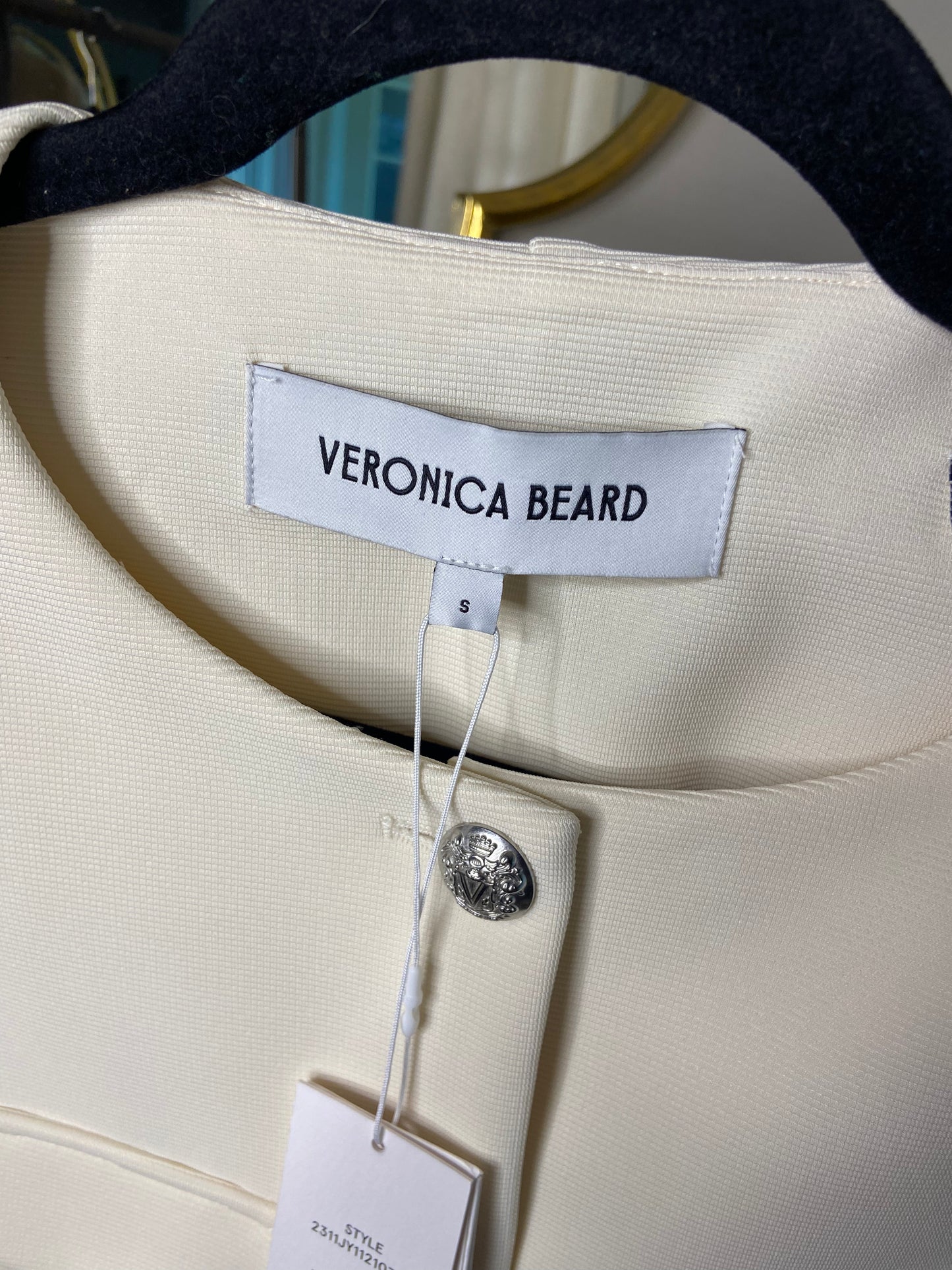 Veronica Beard Ivory Knit Kensington Jacket size S
