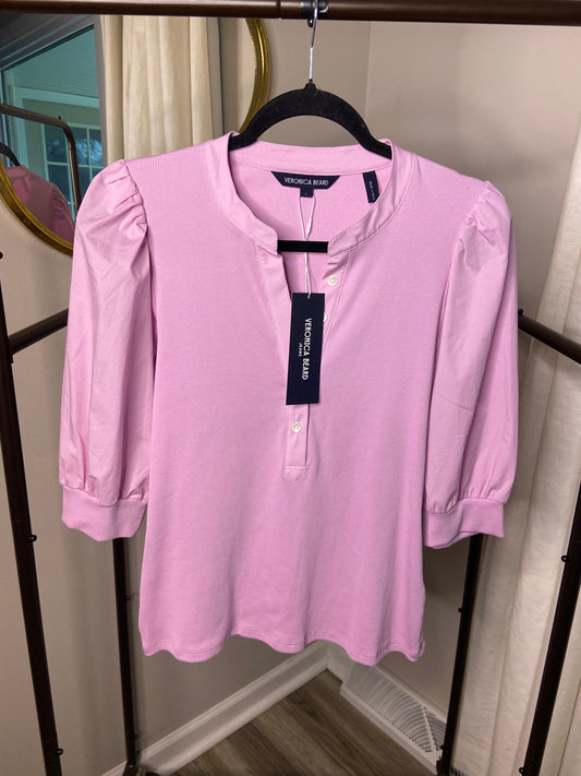 Veronica Beard Coralee Top in Barely Orchid size L