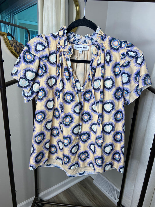 Hunter Bell Millie Ruffle Top size XS