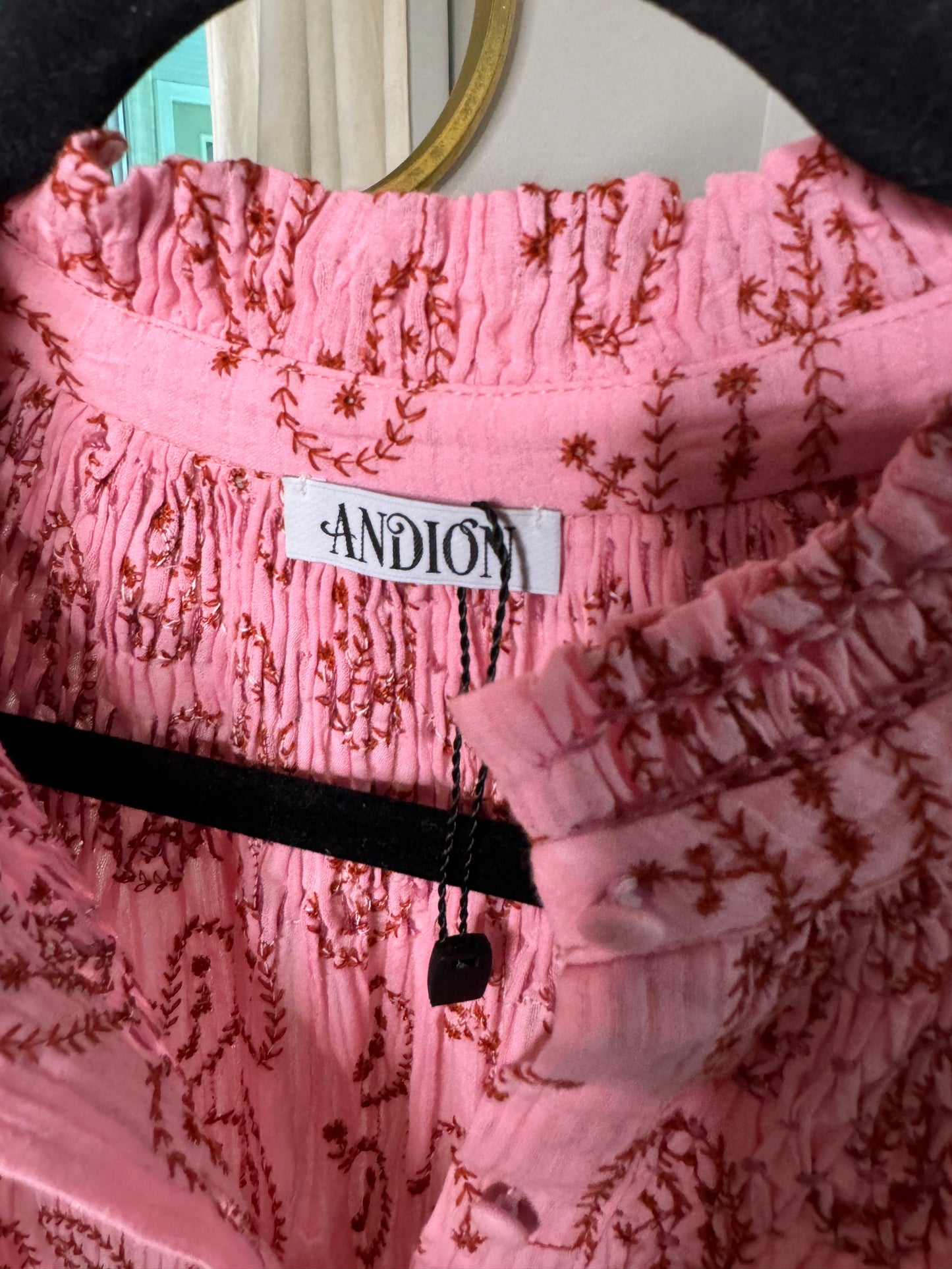 Andion Long Sleeve Embroidered blouse size M