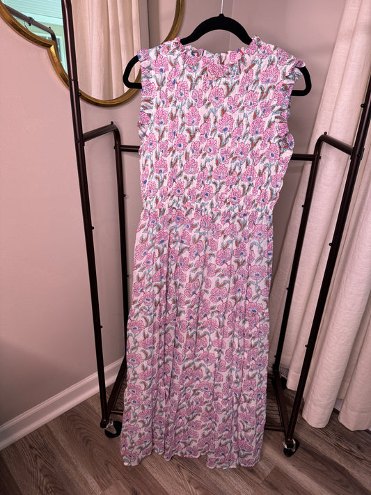 Oliphant Smocked Maxi Dress size M