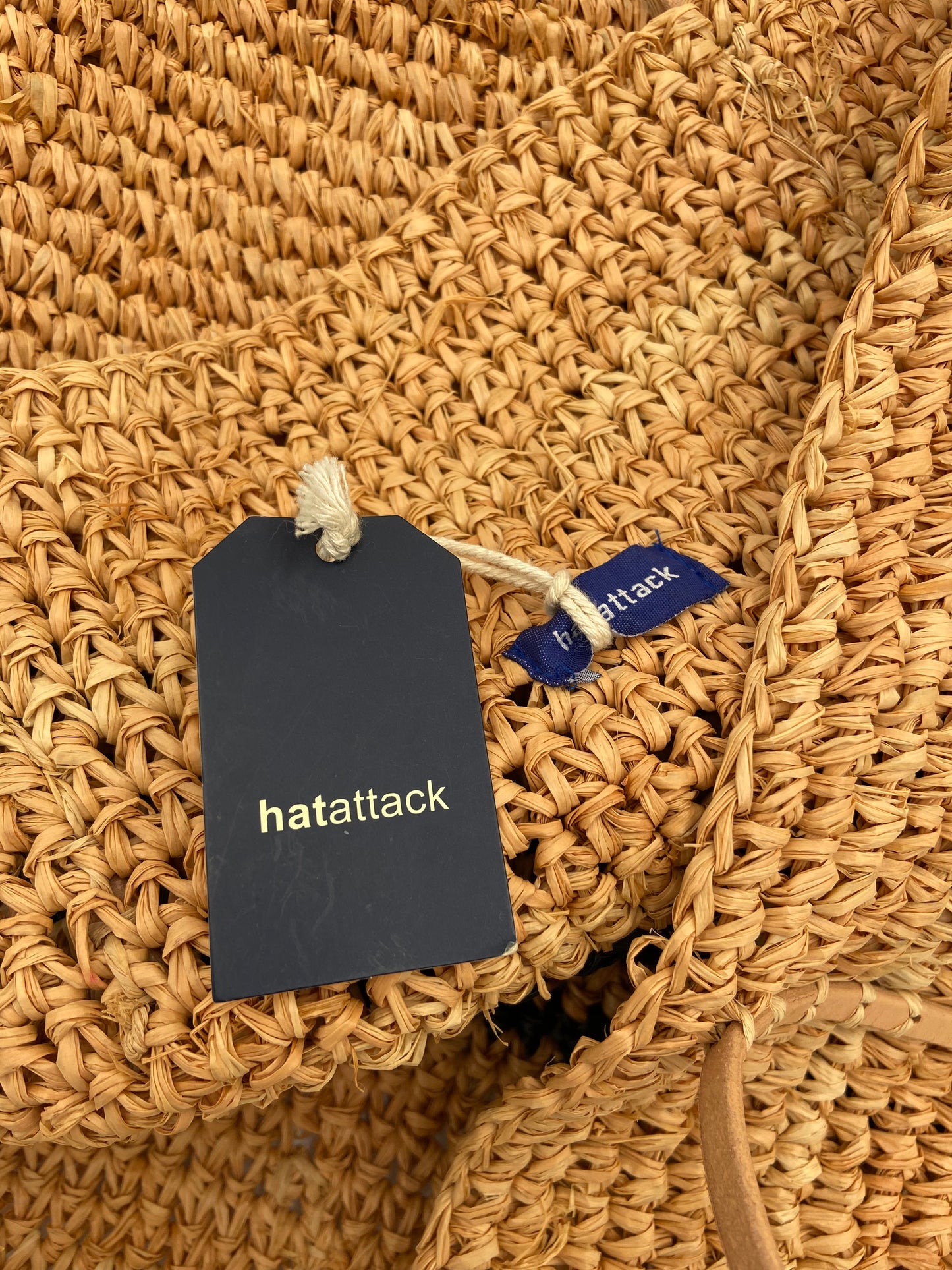 Hatattack Luxe Stripe Tote Natural and Black