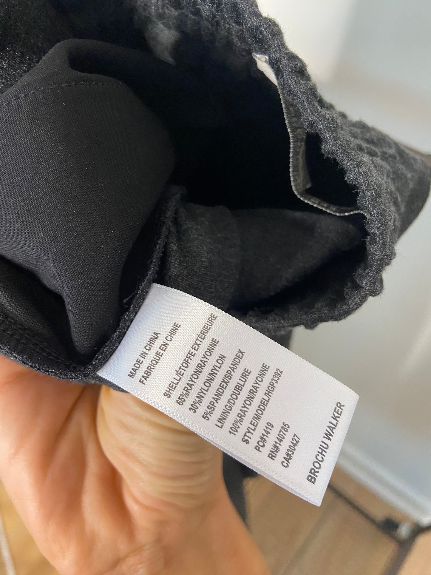 Brochu Walker Miro Cropped Pant in Dark Charcoal Melange size S