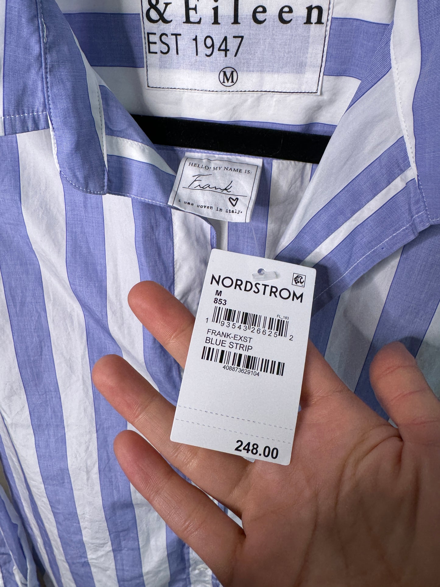 Frank and Eileen "Frank" Striped Shirt size M