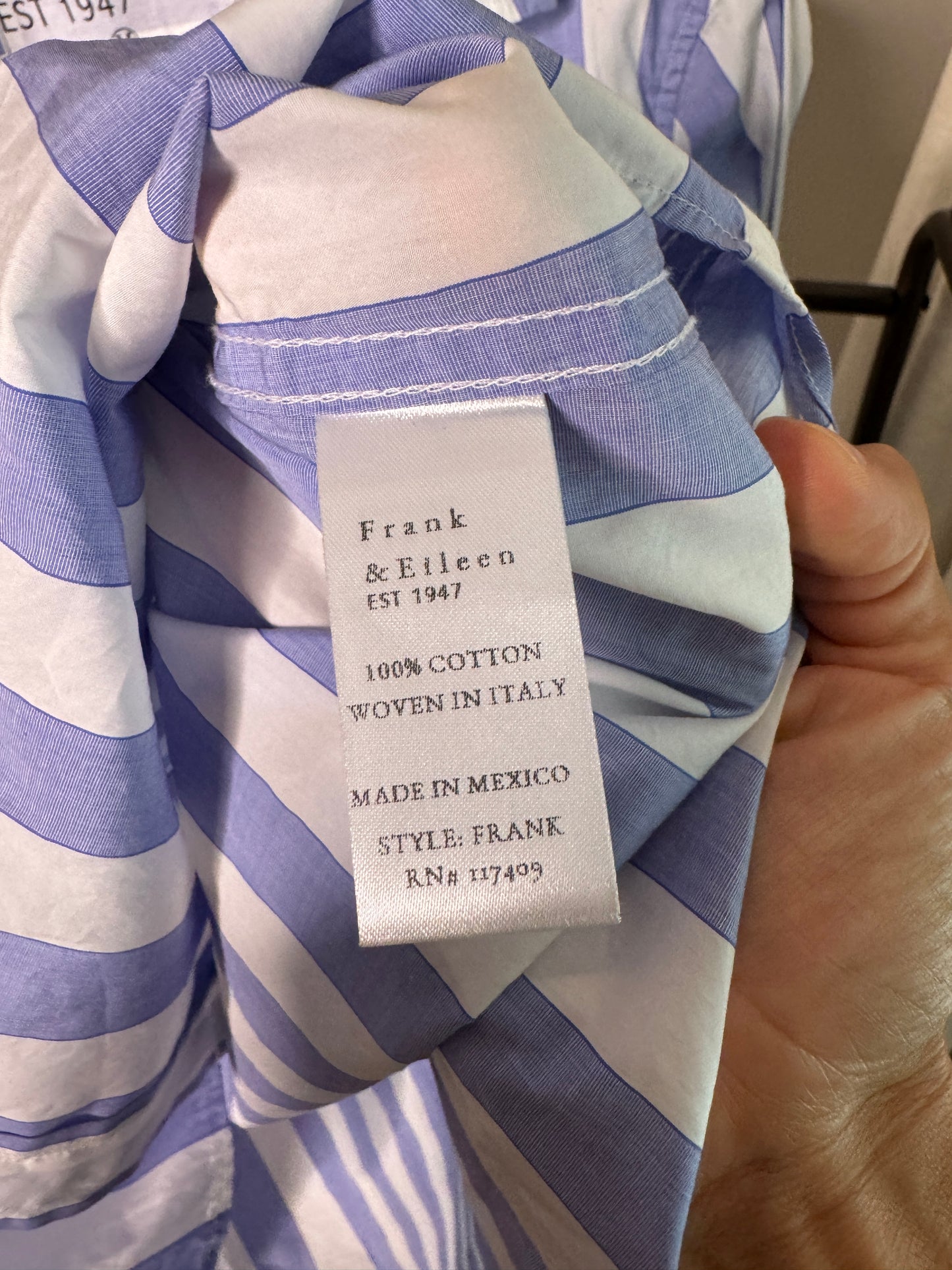 Frank and Eileen "Frank" Striped Shirt size M