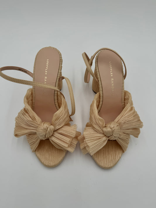 Loeffler Randall Camellia pleated knot 90mm sandals size 6