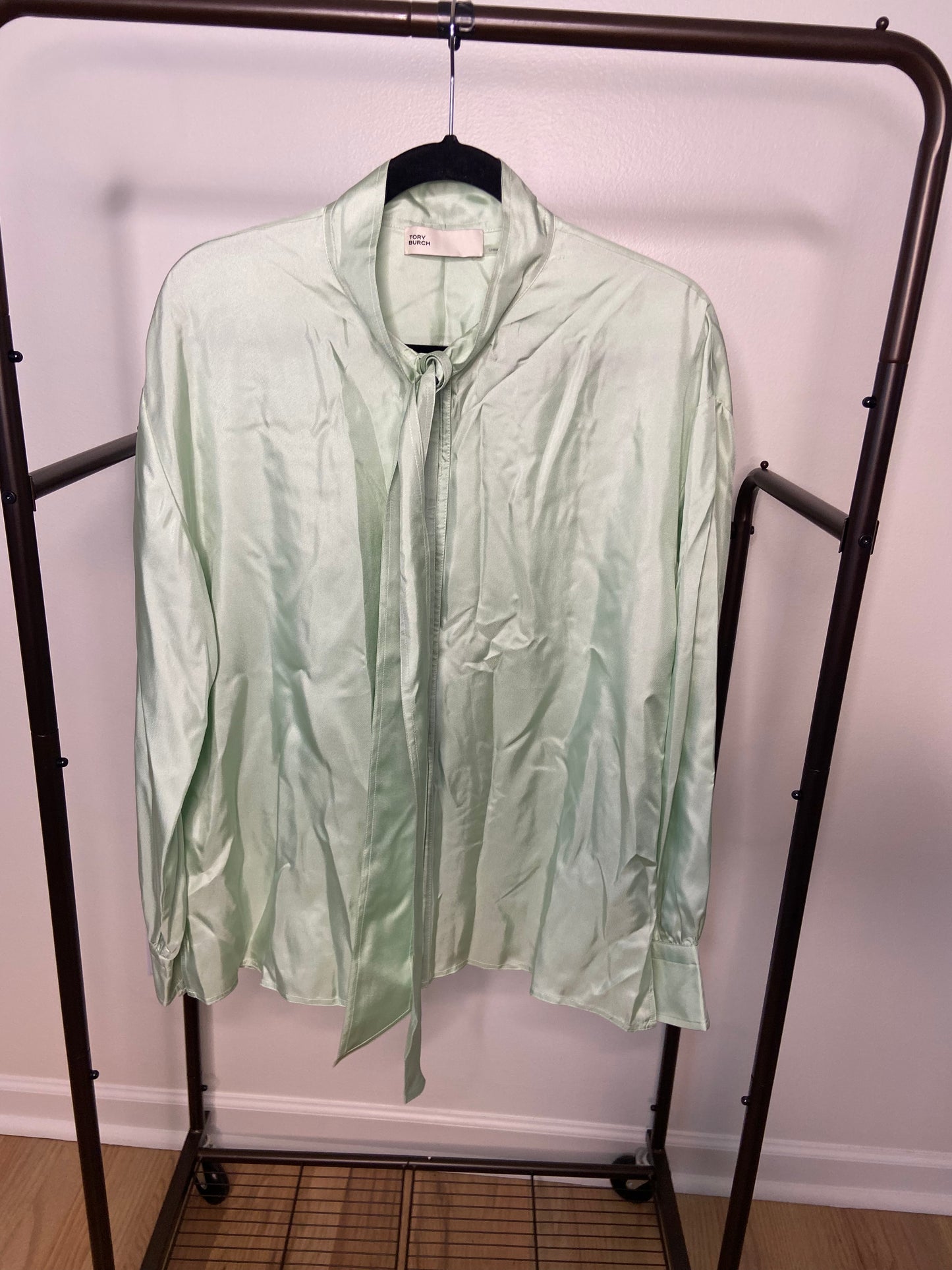 Tory Burch Silk Bow Blouse size 14