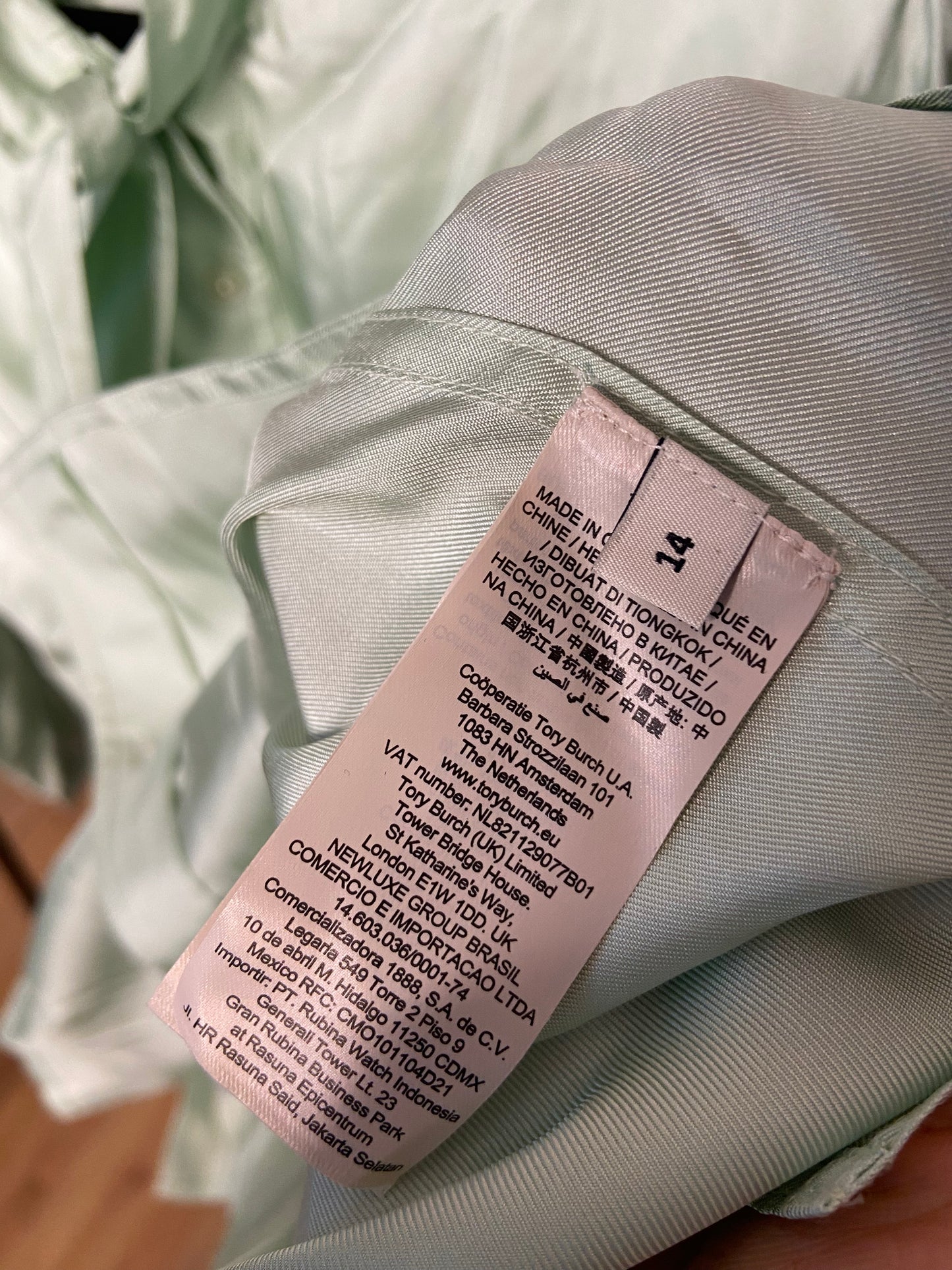 Tory Burch Silk Bow Blouse size 14