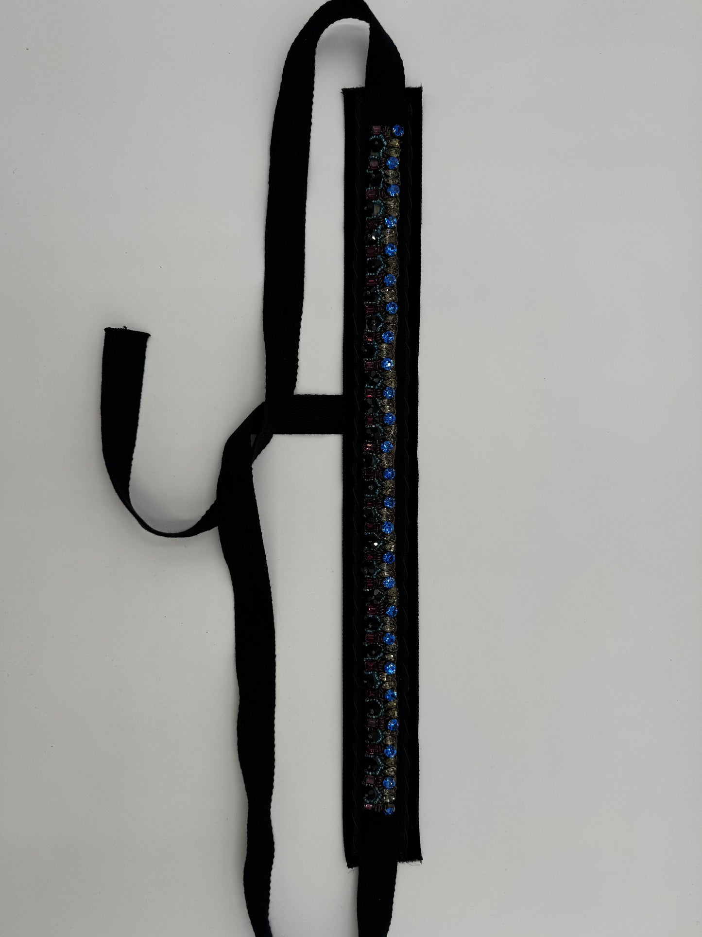 Prada Hand Embroidered Rhinestone Belt ONE SIZE