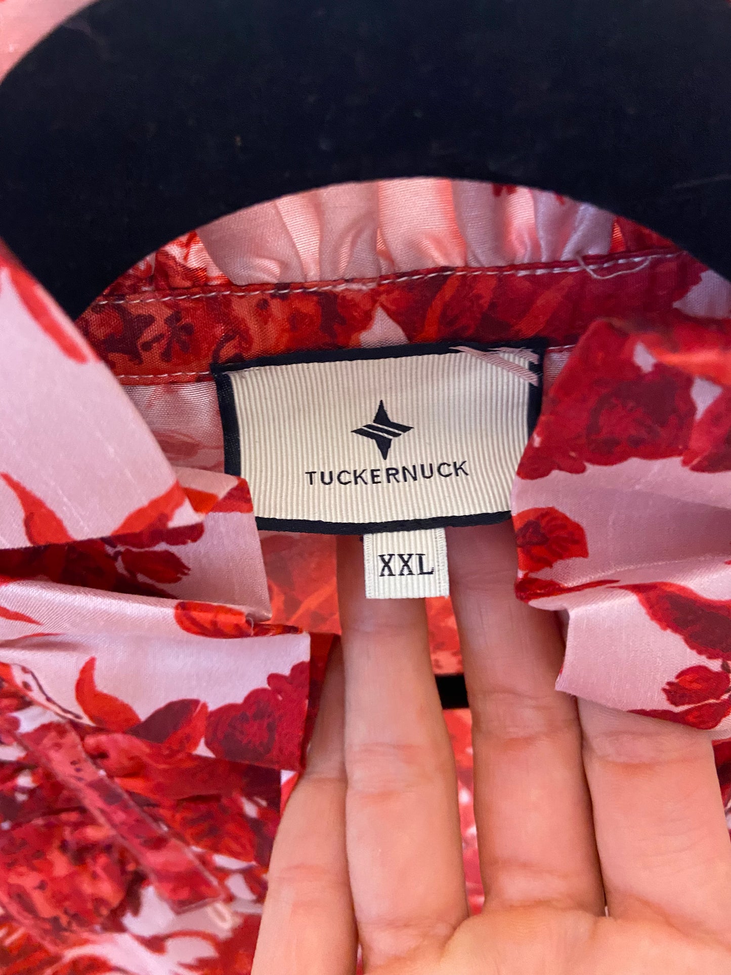 Tuckernuck Zinnia Bloom Red Blouse size XXL