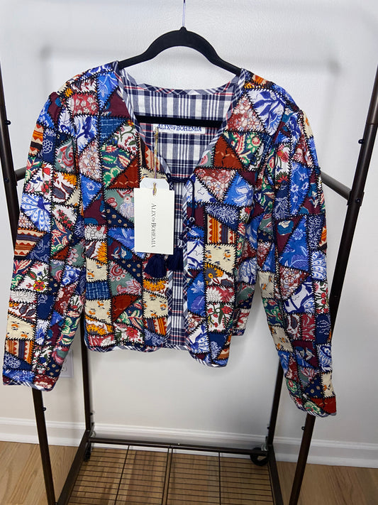Alix of Bohemia Billie Broken Glass Quilted Jacket size XL