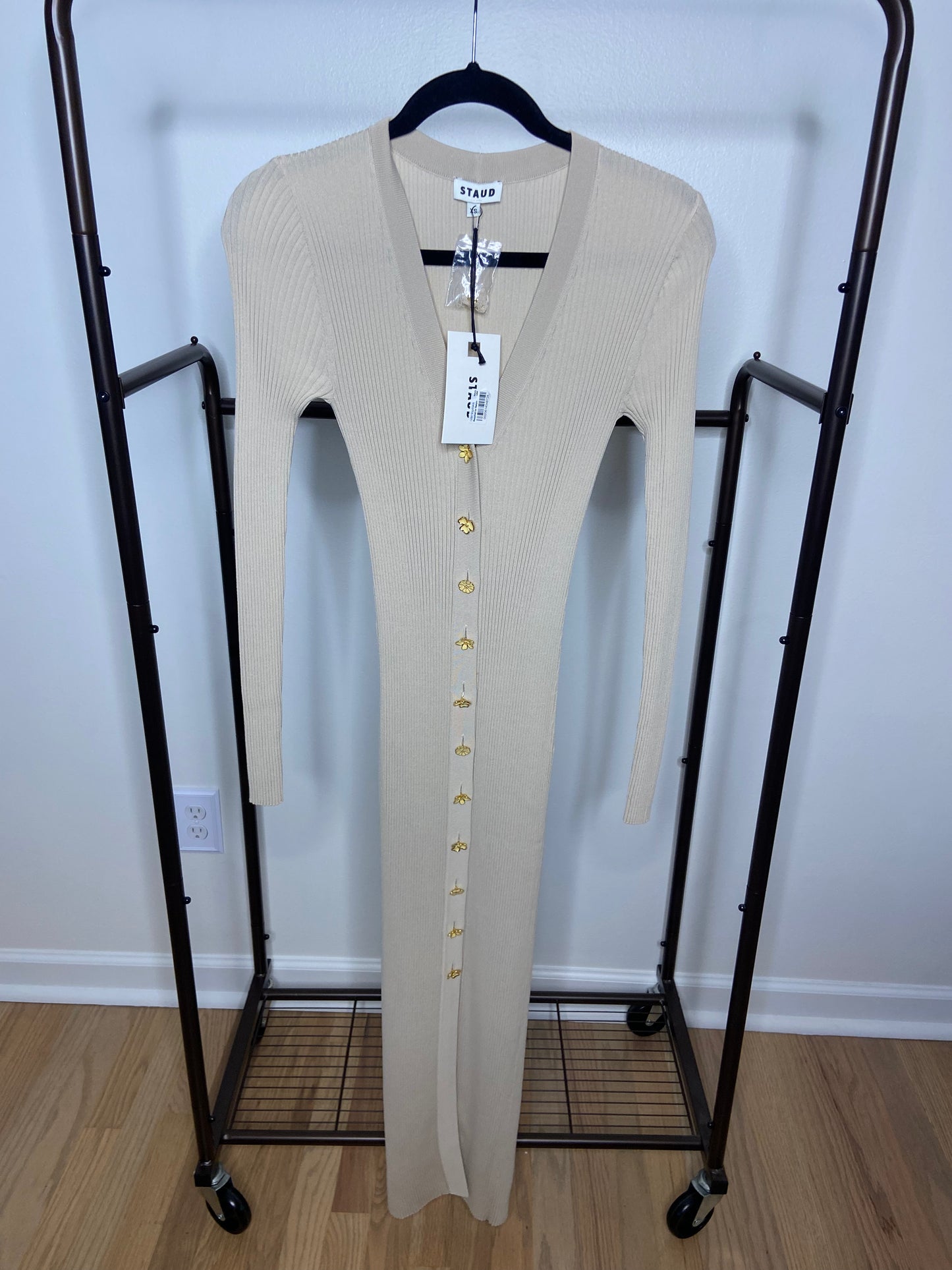 Staud Shoko Ribbed Sweater dress size XS