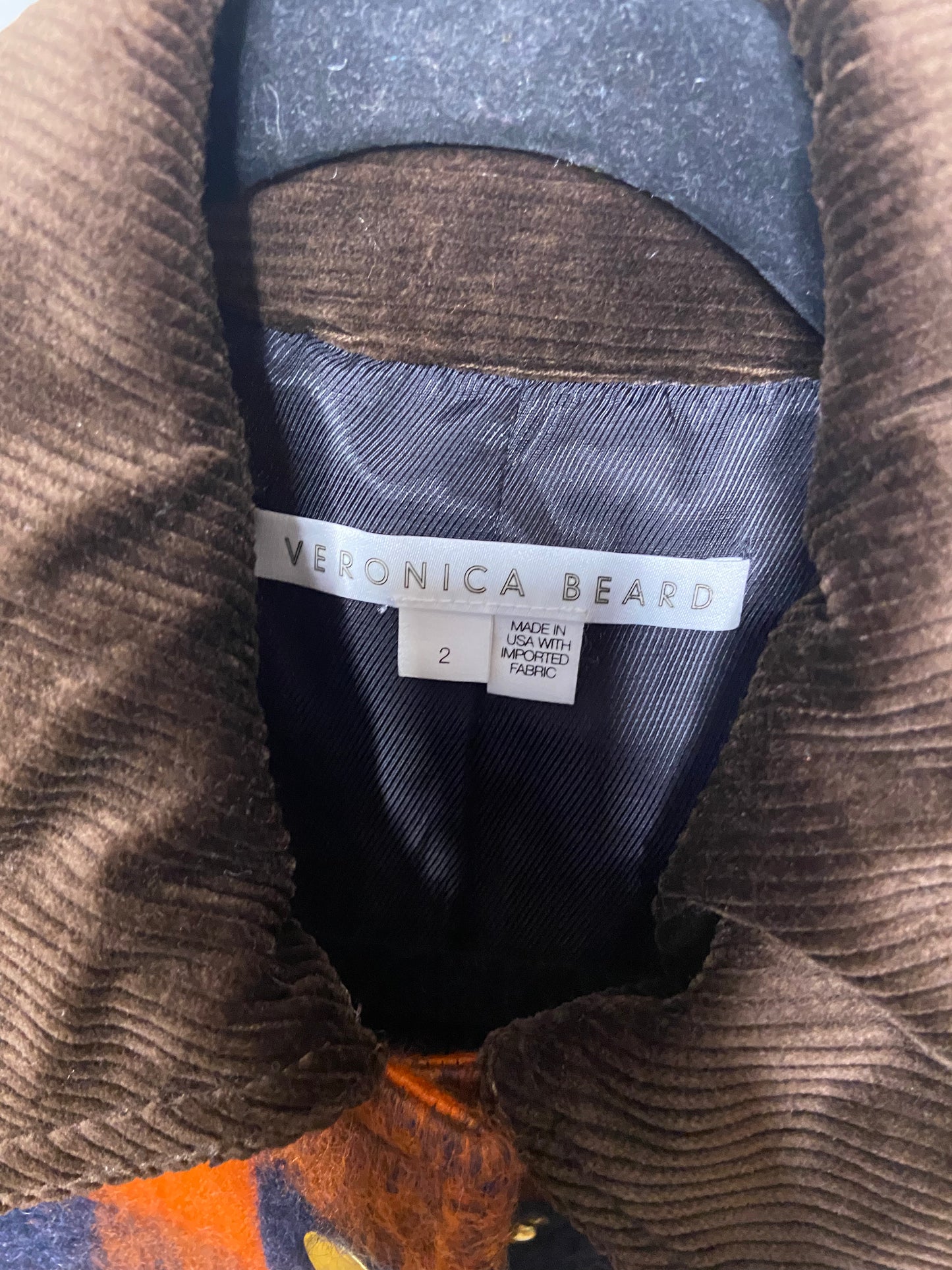 Veronica Beard Piana Plaid Jacket size 2