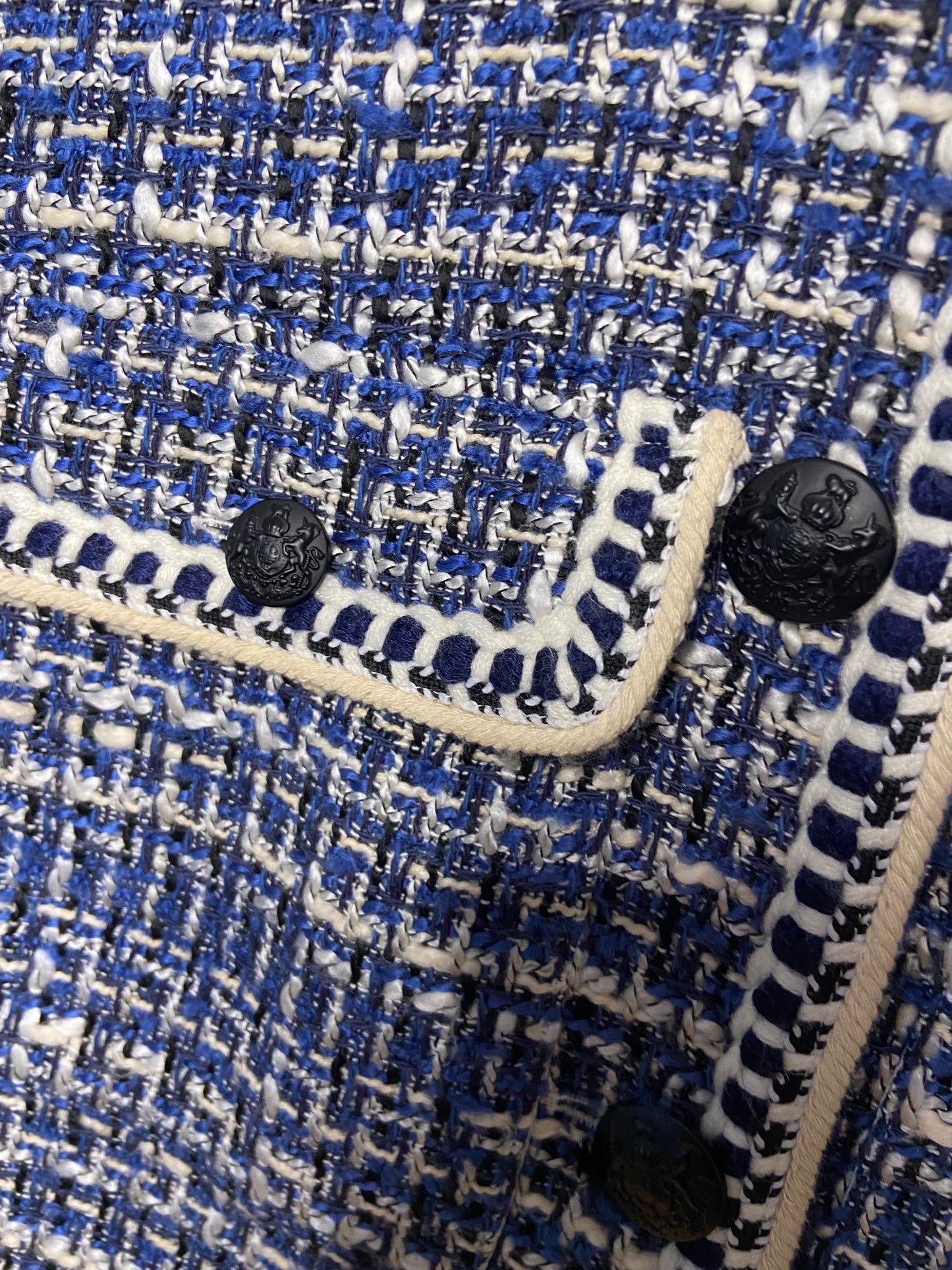 Veronica Beard Brim Cropped Tweed Jacket size 12