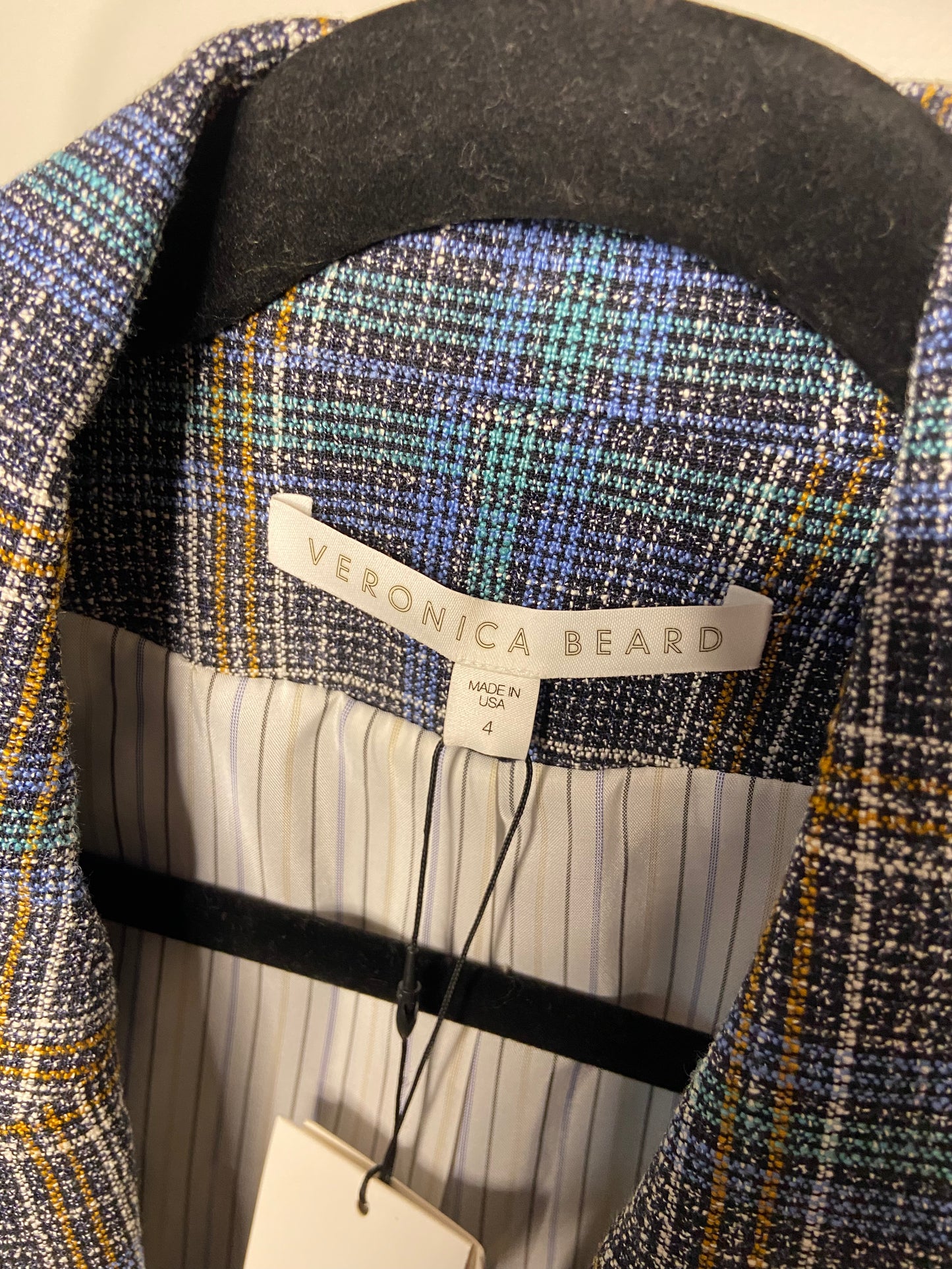 Veronica Beard Martel Dickey Plaid Dickey Jacket size 4