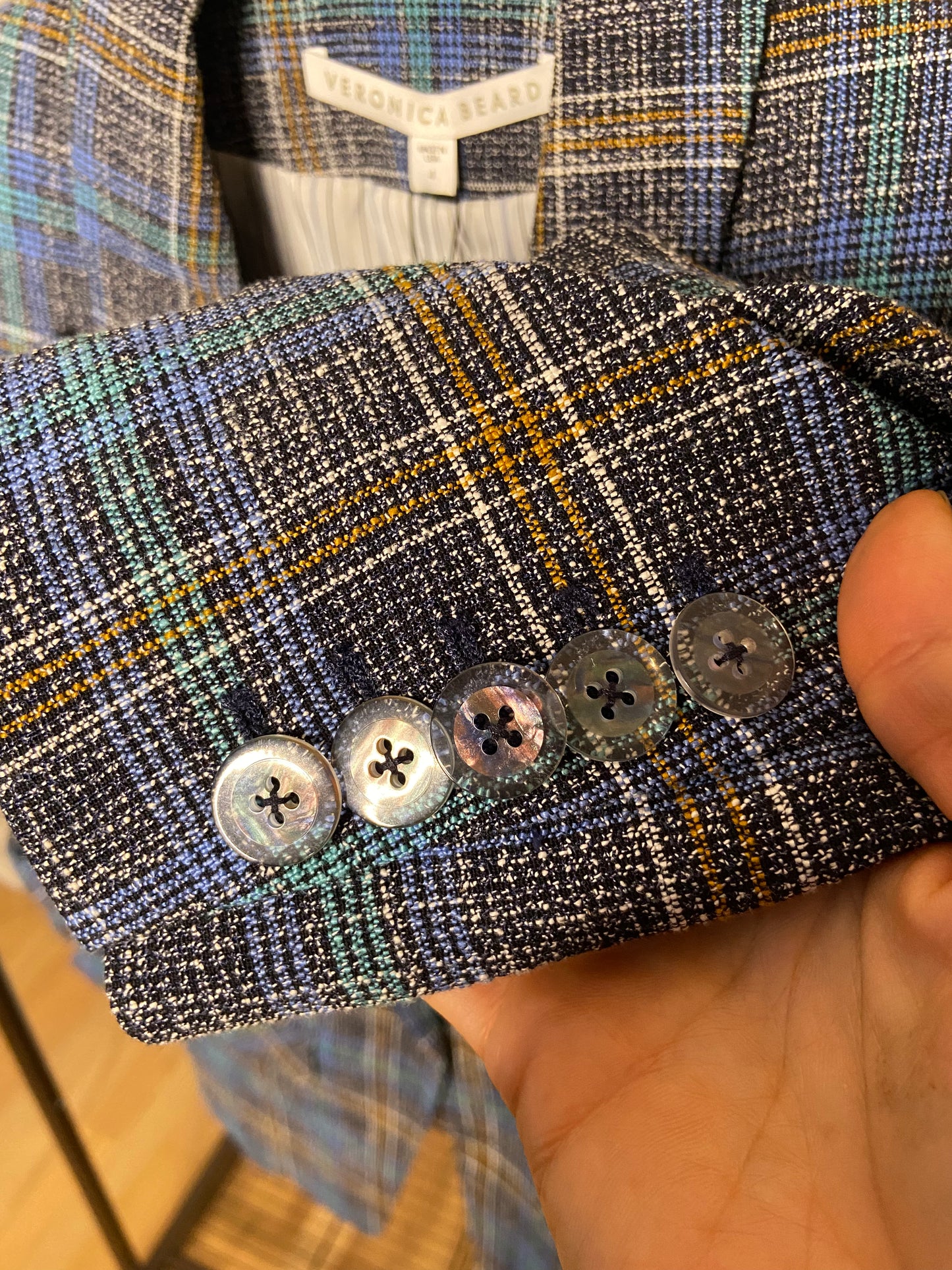 Veronica Beard Martel Dickey Plaid Dickey Jacket size 4