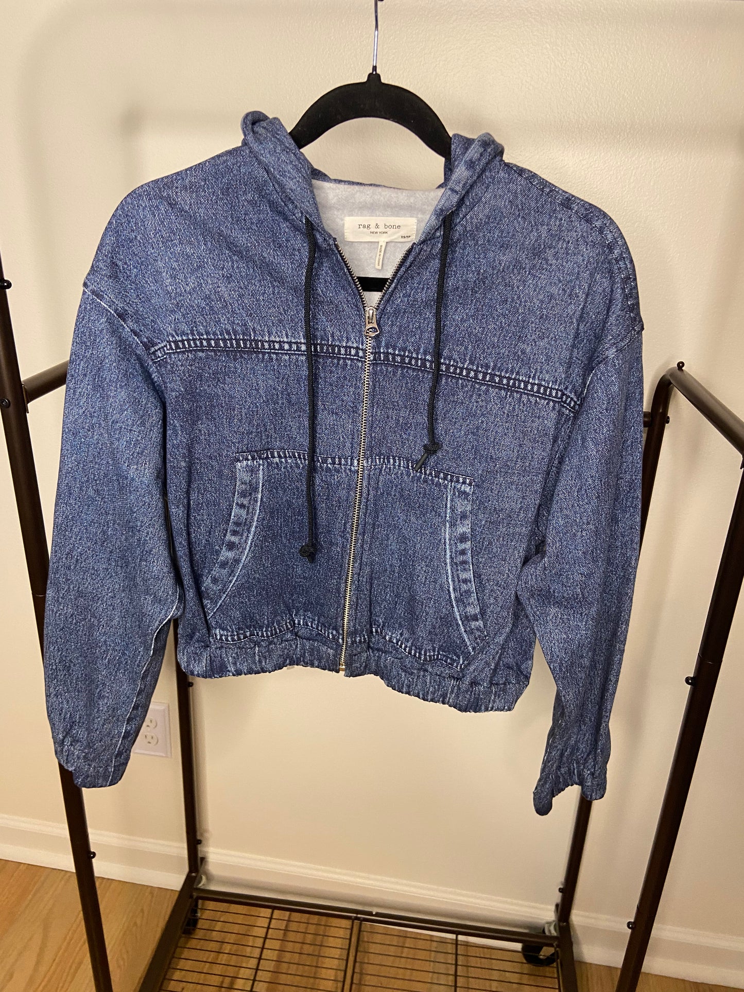 Rag and Bone Miramar Fleece Jacket Hoodie size XS