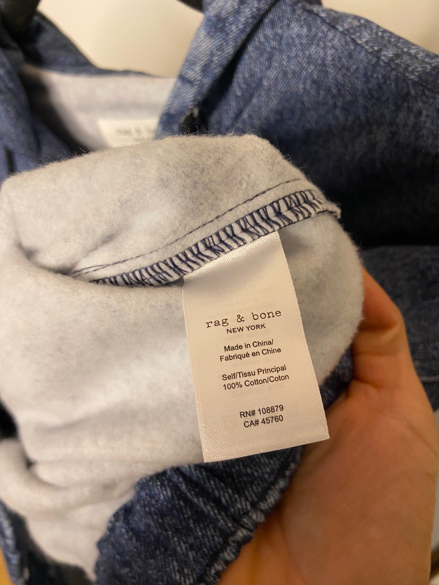 Rag and Bone Miramar Fleece Jacket Hoodie size XS