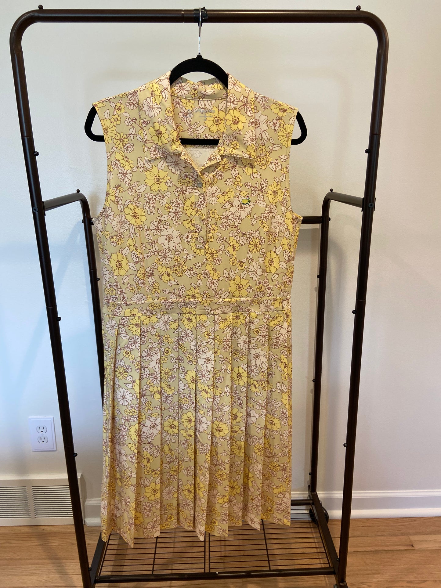 Masters x Tory Burch Yellow Floral Midi Dress size XL