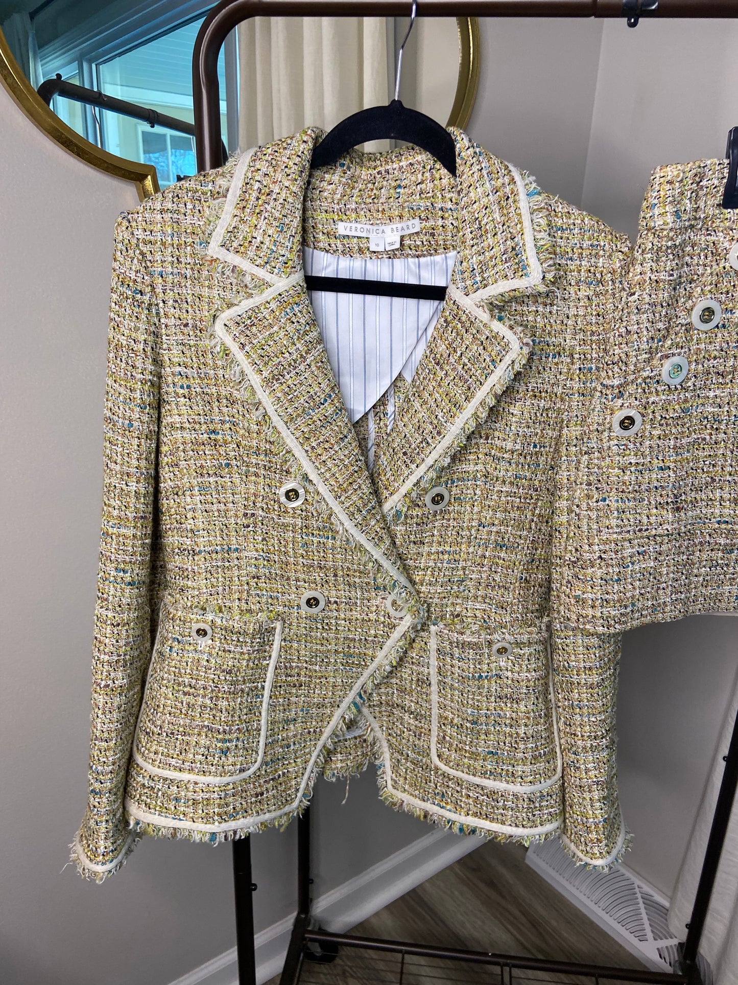 Veronica Beard Tweed Theron Jacket and Bond Skirt Set size 10