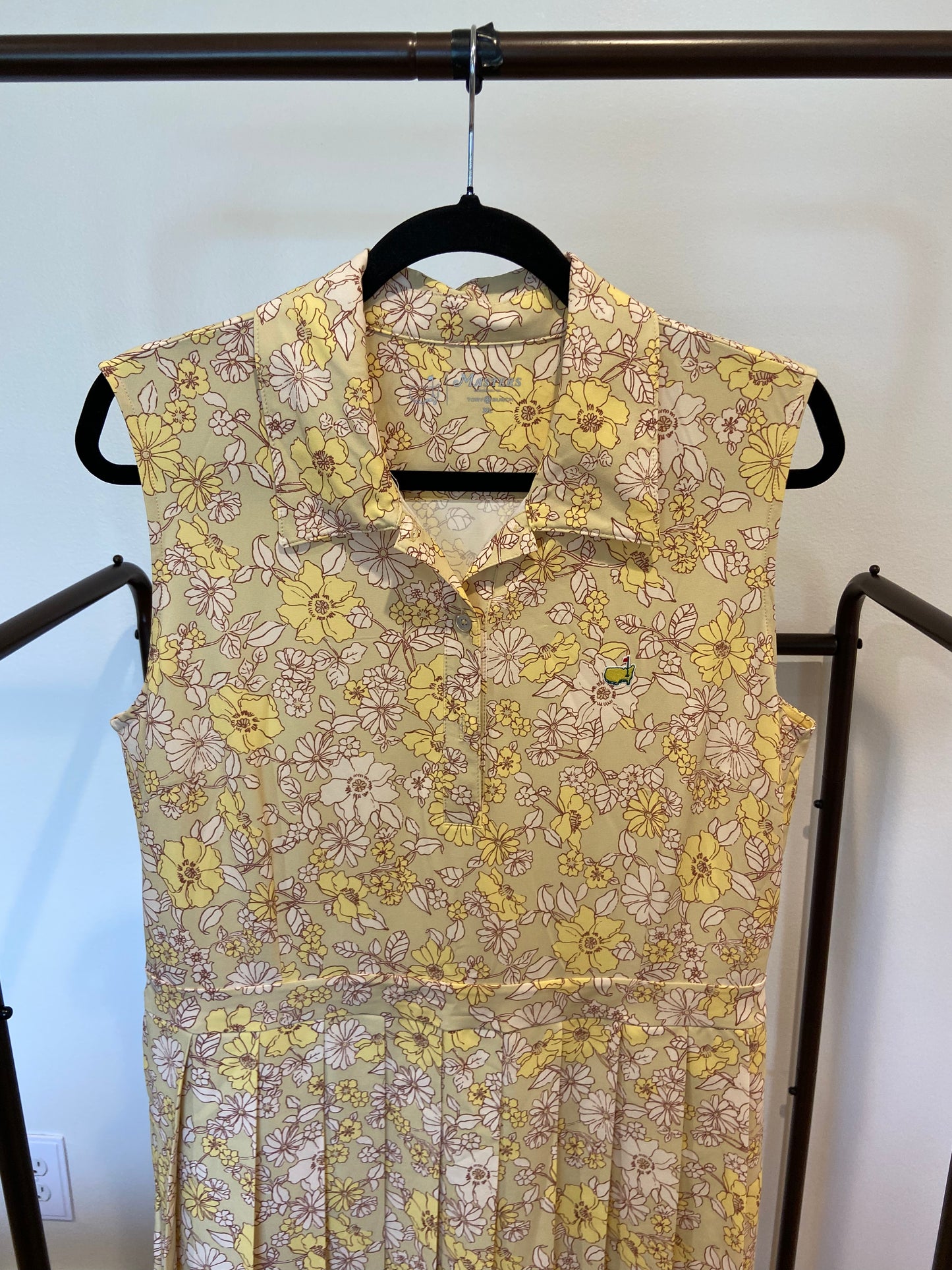 Masters x Tory Burch Yellow Floral Midi Dress size XL