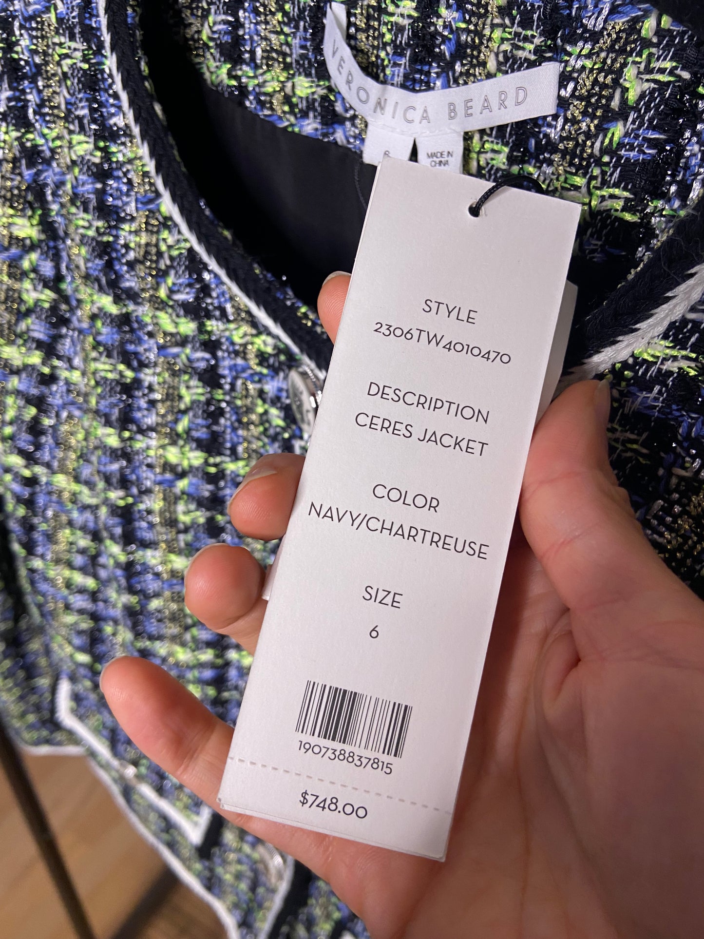 Veronica Beard Ceres Tweed Jacket size 6