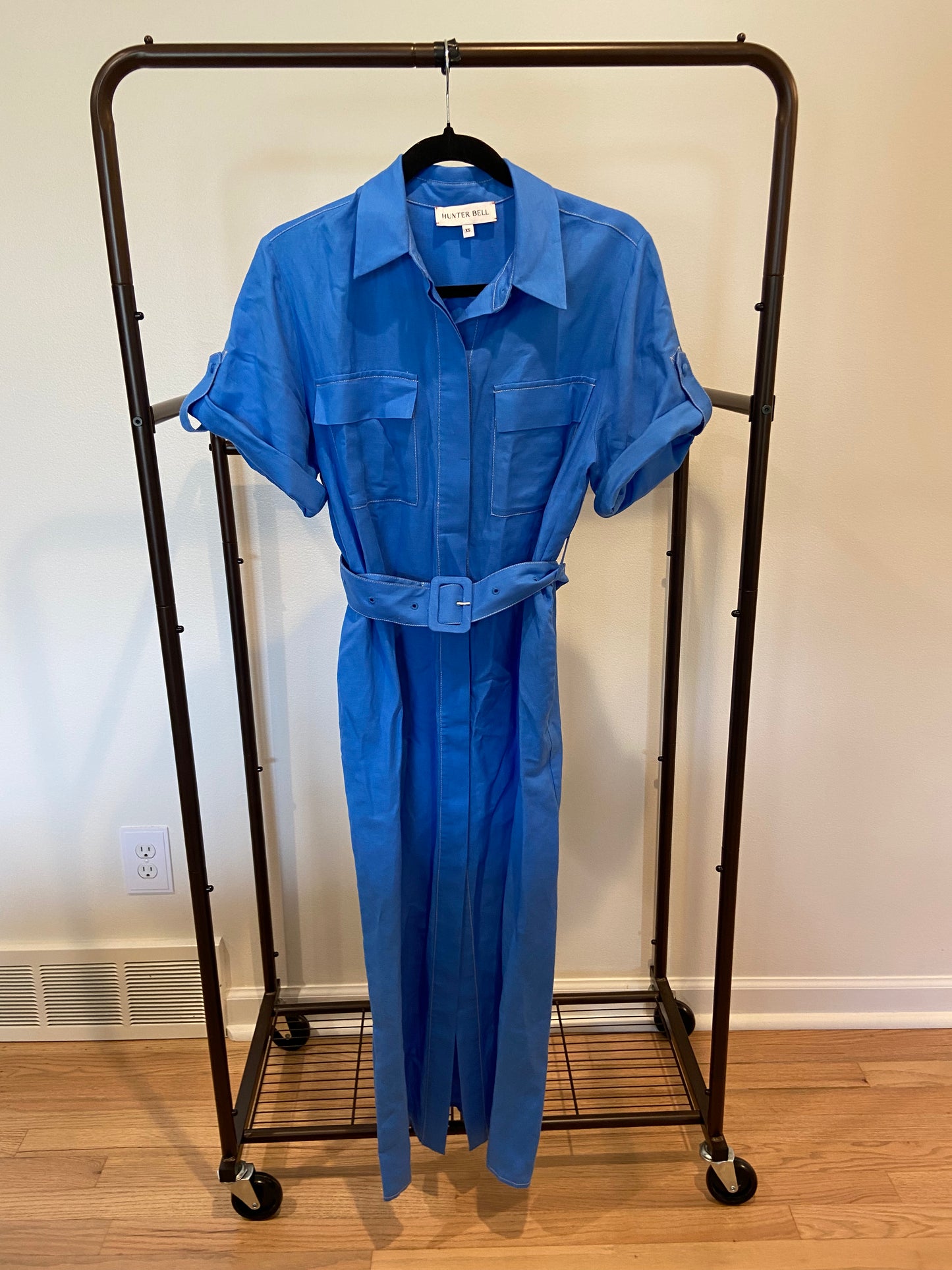 Hunter Bell Charlotte Maxi Dress in French Blue size XS