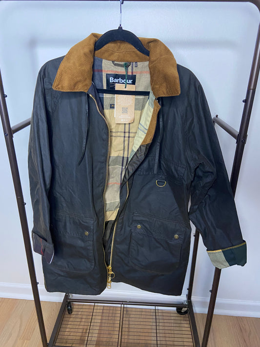 Barbour Olive Highclere Wax Jacket Size 10
