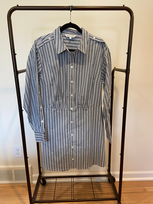 Veronica Beard Rae Striped Army Cotton Mini Dress size 14