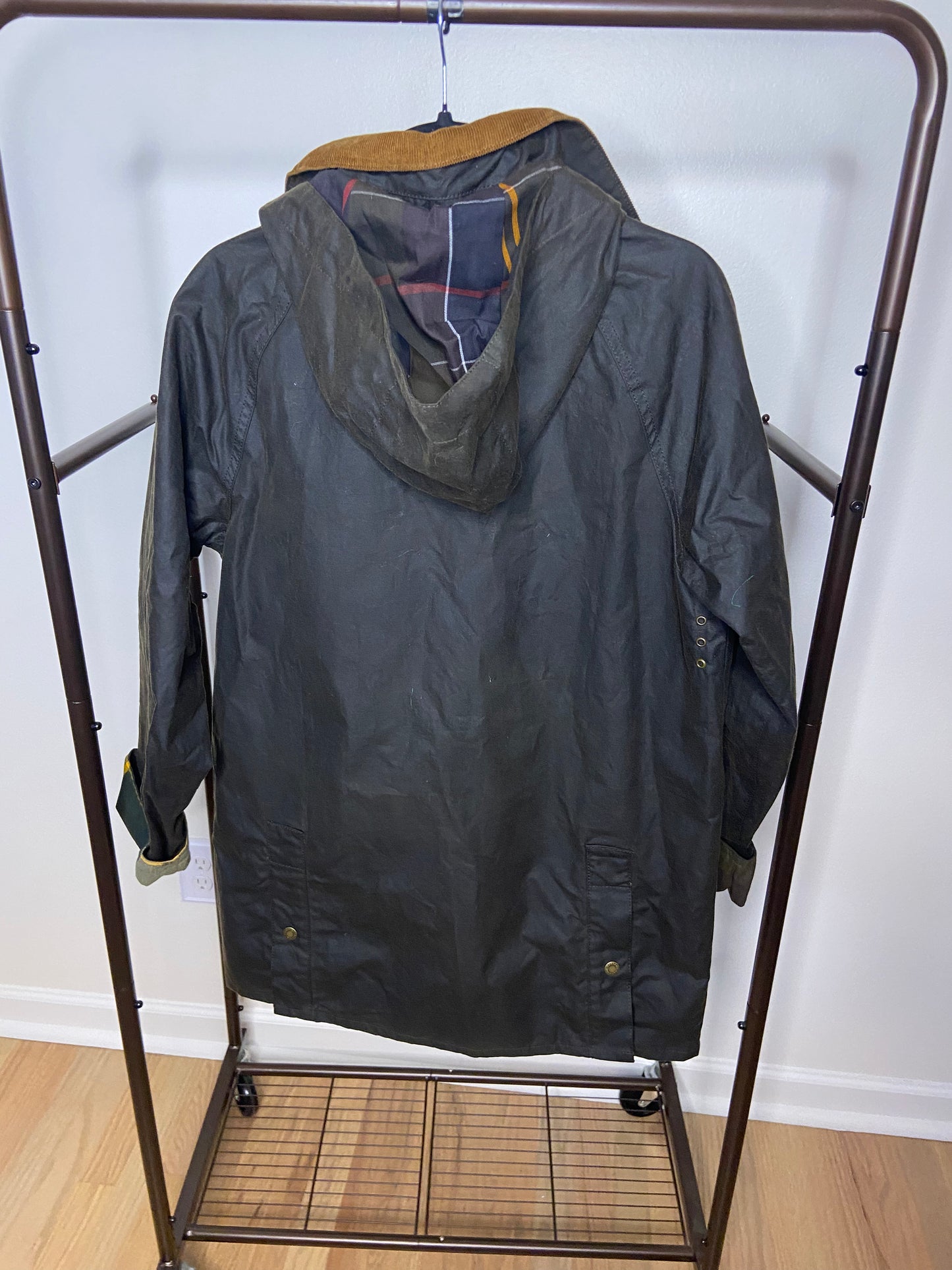 Barbour Olive Highclere Wax Jacket Size 10