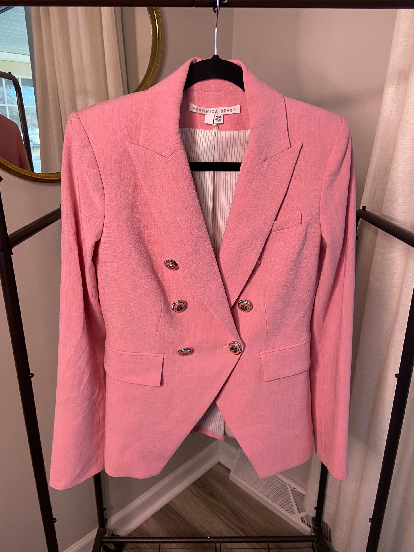 Veronica Beard Miler Dickey Jacket in Peony size 2
