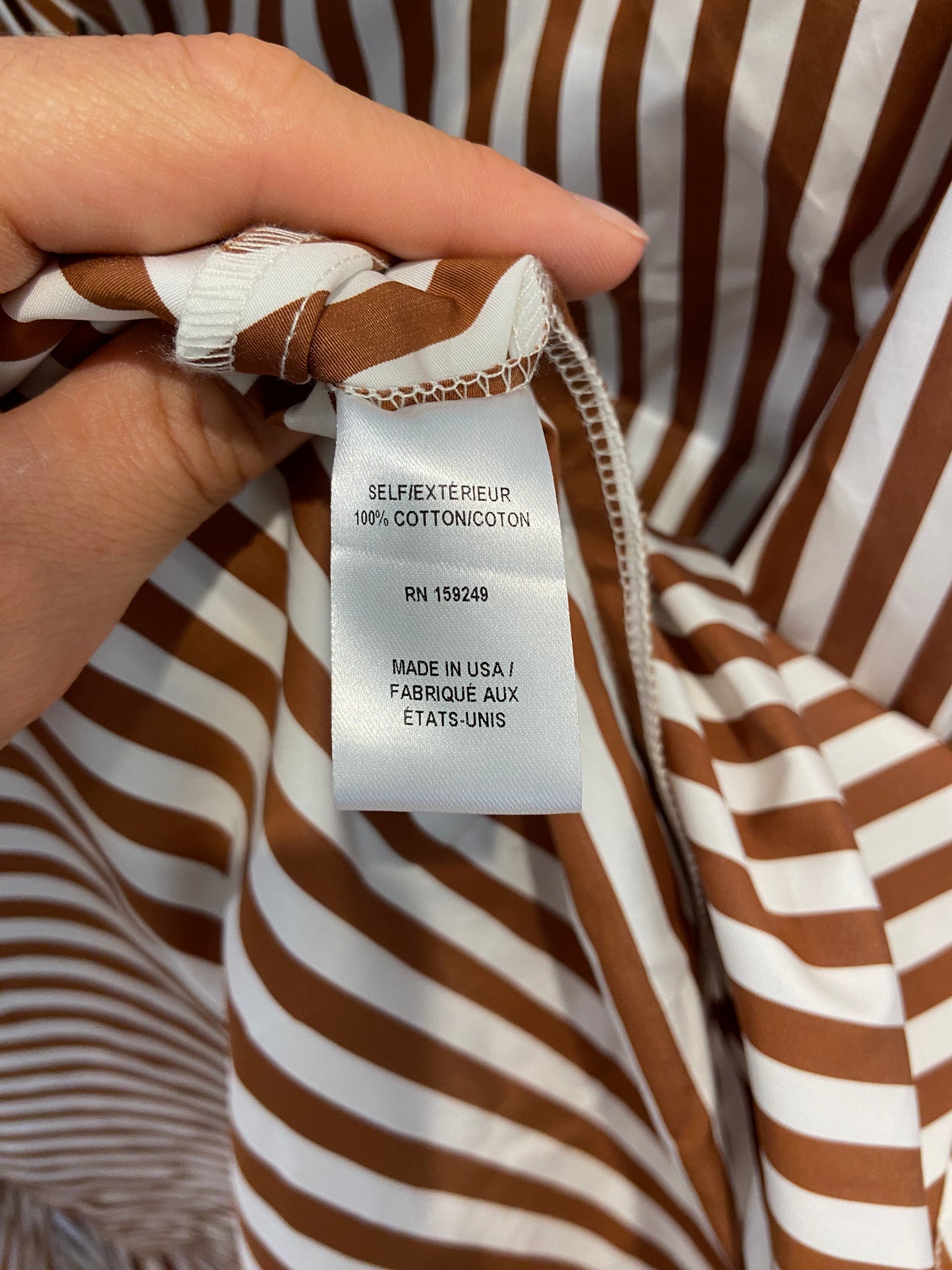 TWP Morning After Mini Dress in Ivory/Cognac size M