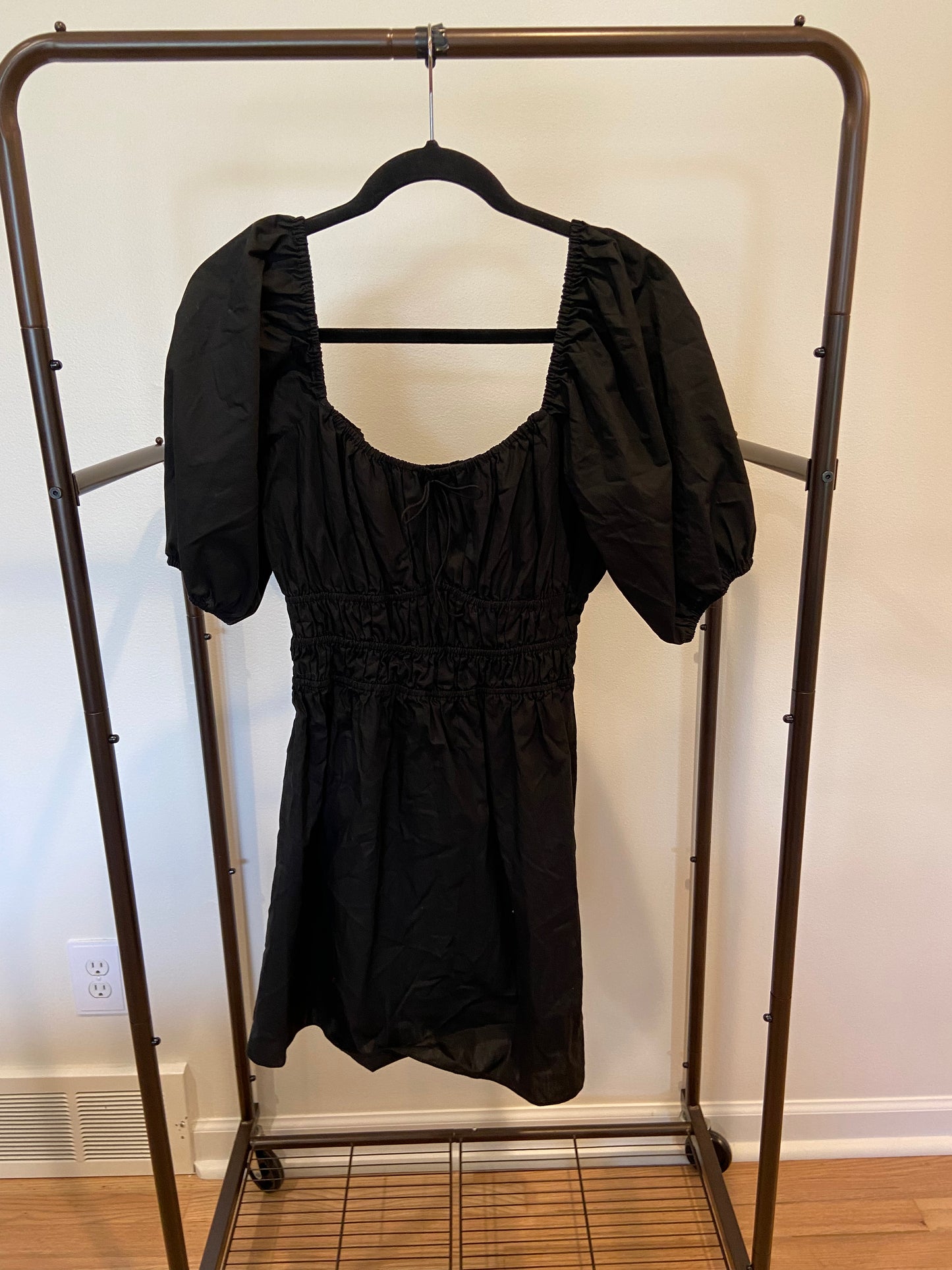 Faithfull the Brand Nikoleta Mini Dress in Black size 8