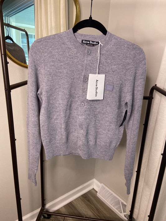 Acne Studios Face Crewneck Wool Cardigan size XS