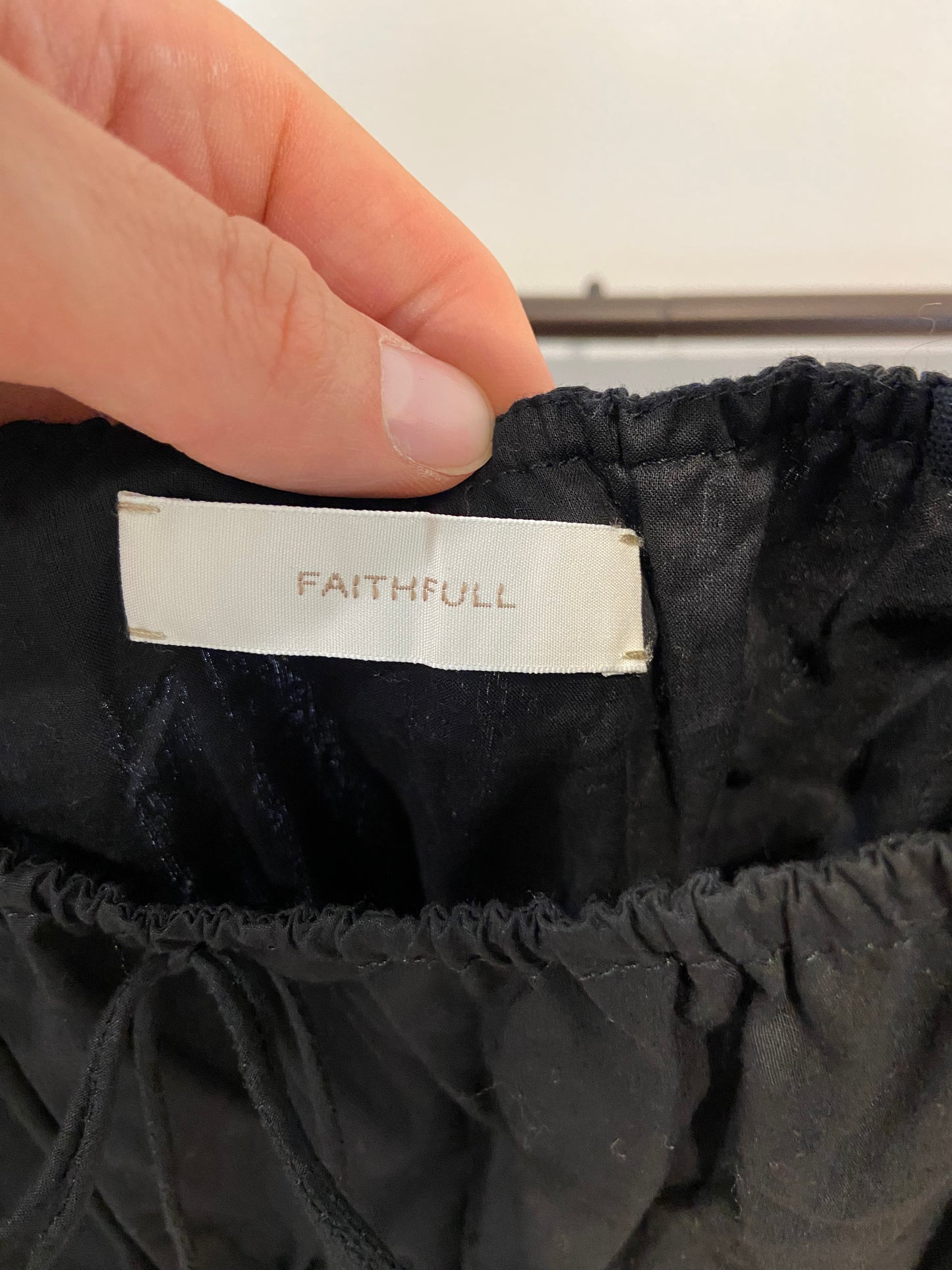 Faithfull the Brand Nikoleta Mini Dress in Black size 8