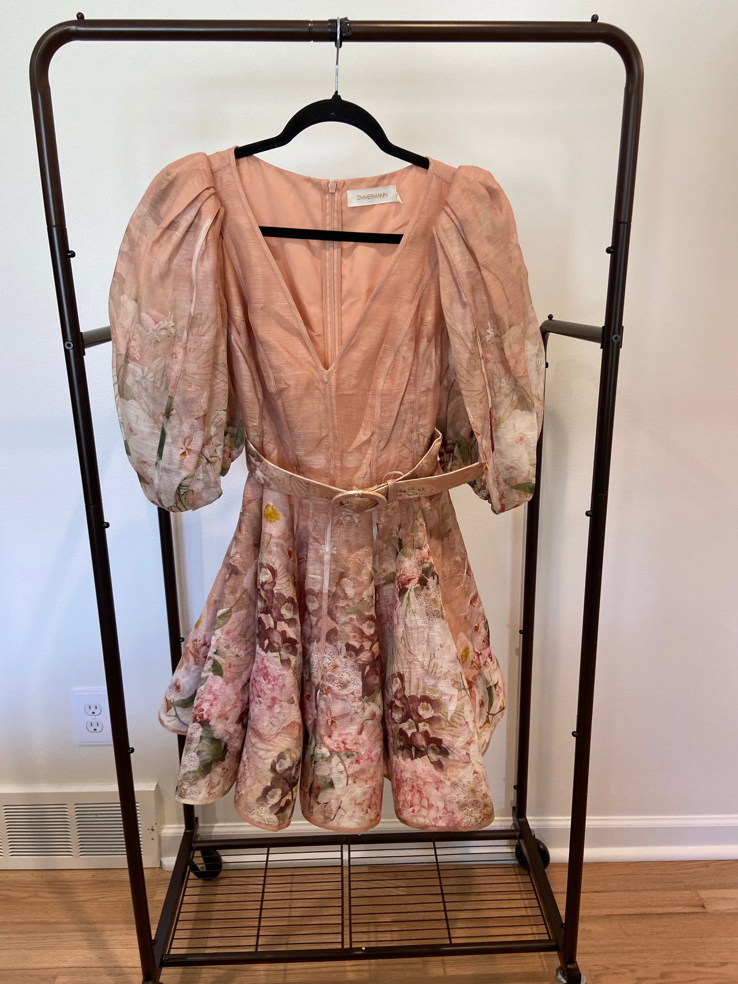 Zimmermann Dancer Puff Sleeve Mini Dress size 0 US 4