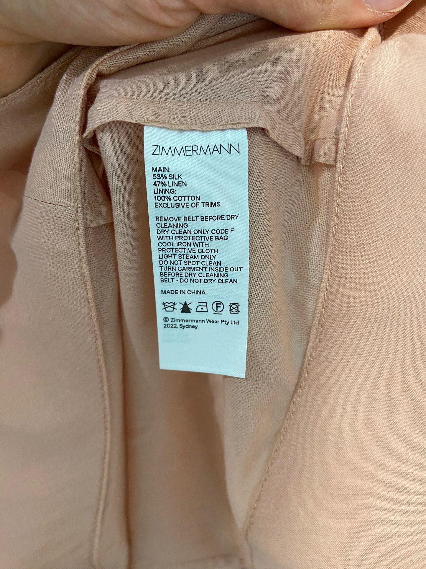 Zimmermann Dancer Puff Sleeve Mini Dress size 0 US 4