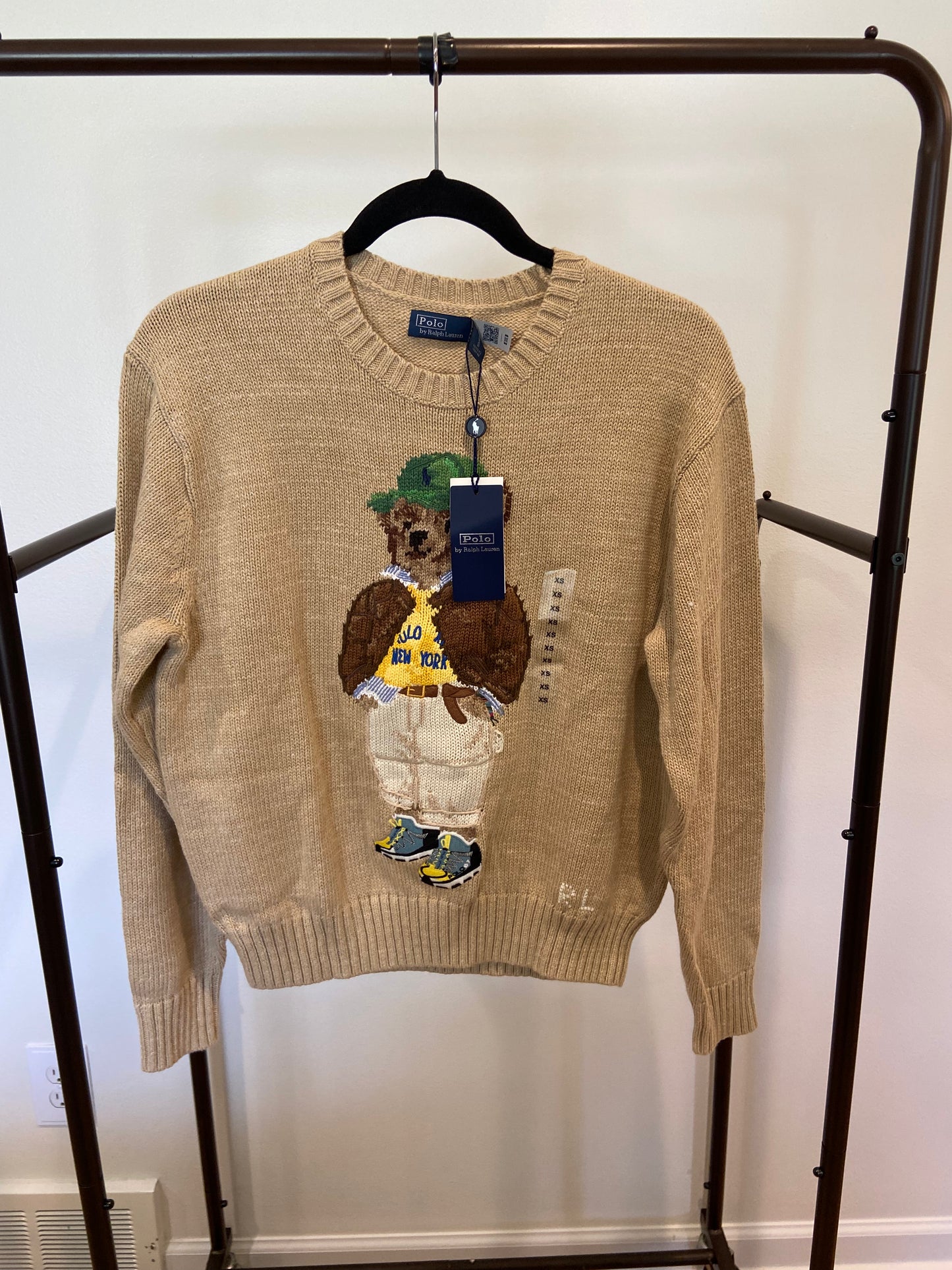 Polo Ralph Lauren Tan Bear Sweater size XS